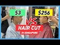 CHEAP vs EXPENSIVE HAIR CUT IN SINGAPORE ($3 vs $256) 新加坡$3理发店 vs $256理发店