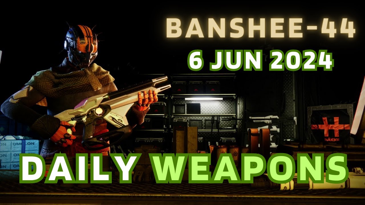 A good and 2 decent weapons today - Banshee-44 Destiny 2 Gunsmith Official Weapon Inventory