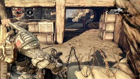 GoW3 Beta Gameplay - Glitch Stuck After Deploying One-Shot On Barbed Wire Sandbags