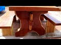 mesa de madeira garapa 1,85m Médio