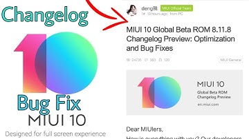 MIUI 10 Global Beta Update 8.11.8 Changelog And Bug Fix