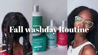Easy Fall Washday Routine 2022| Hair growth, Moisturizing &amp; Less shedding|