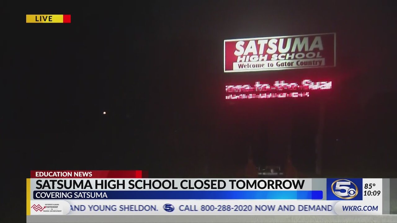 VIDEO Satsuma High School Closed Tuesday Because of Insufficient