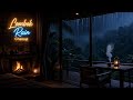 Deep Sleep Cabin Rain Sounds | Heavy Rain in Dark Room, No Ads, Relax Your Mind