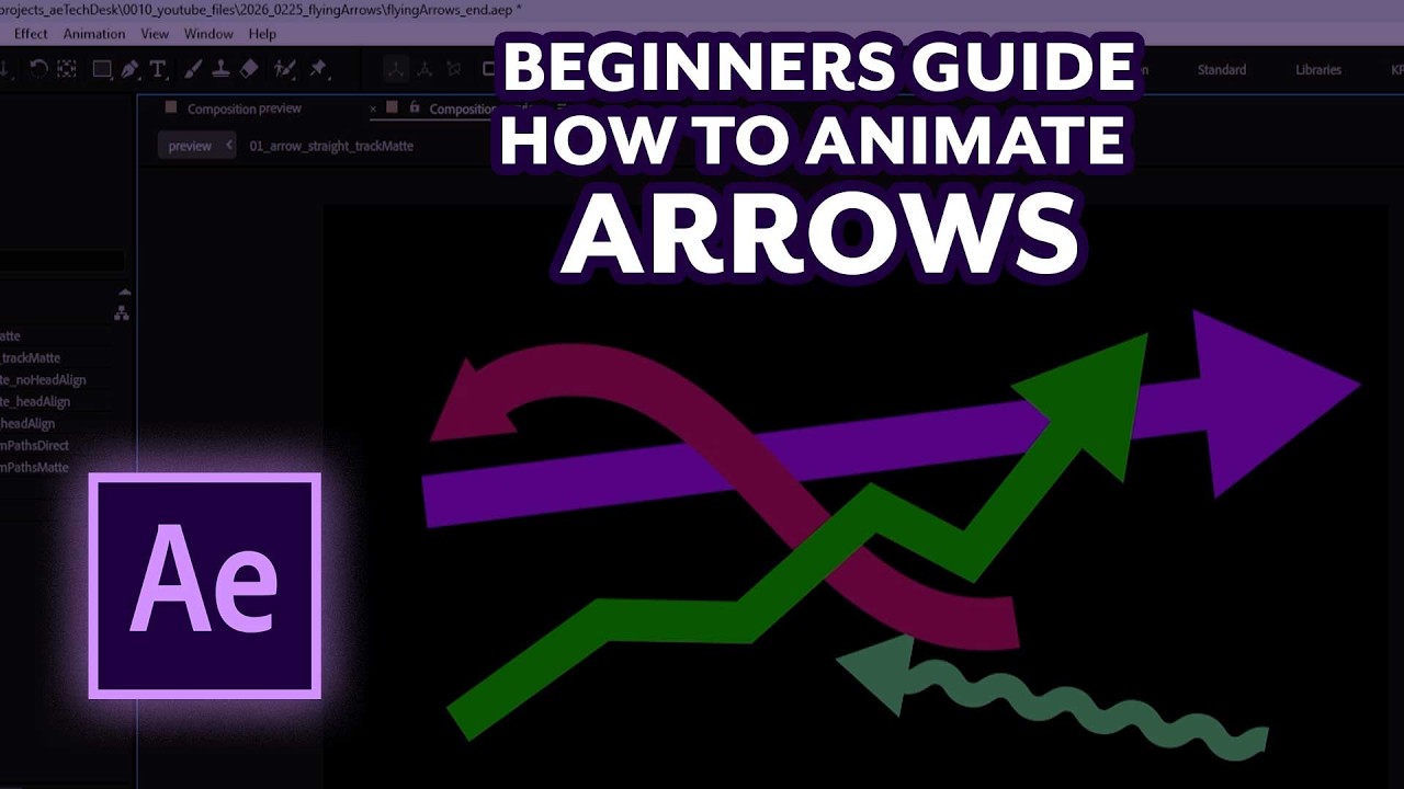 Animate an Arrow Along A Path in After Effects - YouTube