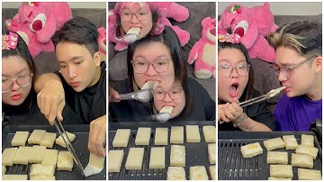 MUKBANG BÁNH NẾP NƯỚNG NHẬT BẢN CÙNG HAI NHỎ BẠN THÂN | HOÀNG LAM FOODIE