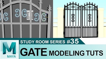 Gate 3D Modeling Tutorial in Autodesk Maya 2017 | 3D for Beginners | Study Room Series # 35