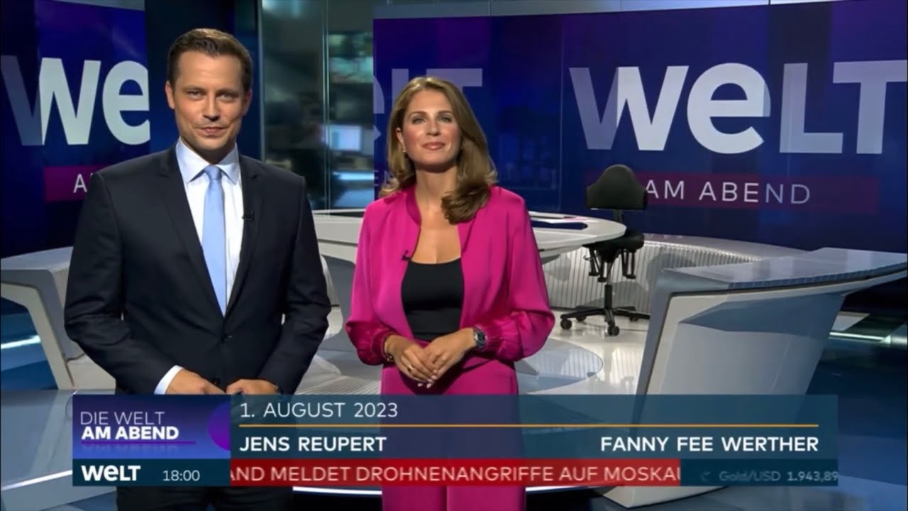 WELT am Abend sendet im neuen Design - seit 01.08.2023