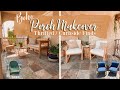 Boho Porch Makeover // All Thrifted &amp; Upcycled Furniture