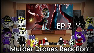 Murders Drones Character React To Ep 7 Mass Destruction ( by GLITCH ) | Gacha React