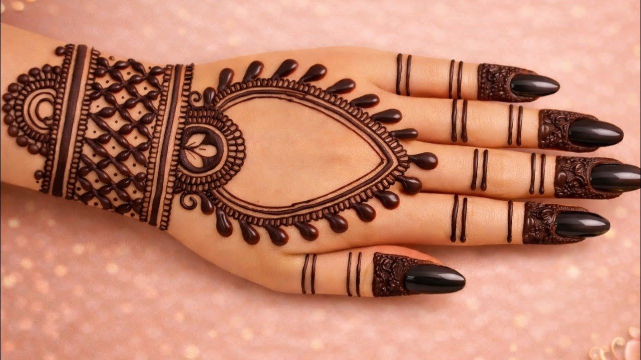 Very simple unique style mehndi design for back hand | new easy mehndi design 2026 | mehandi designs