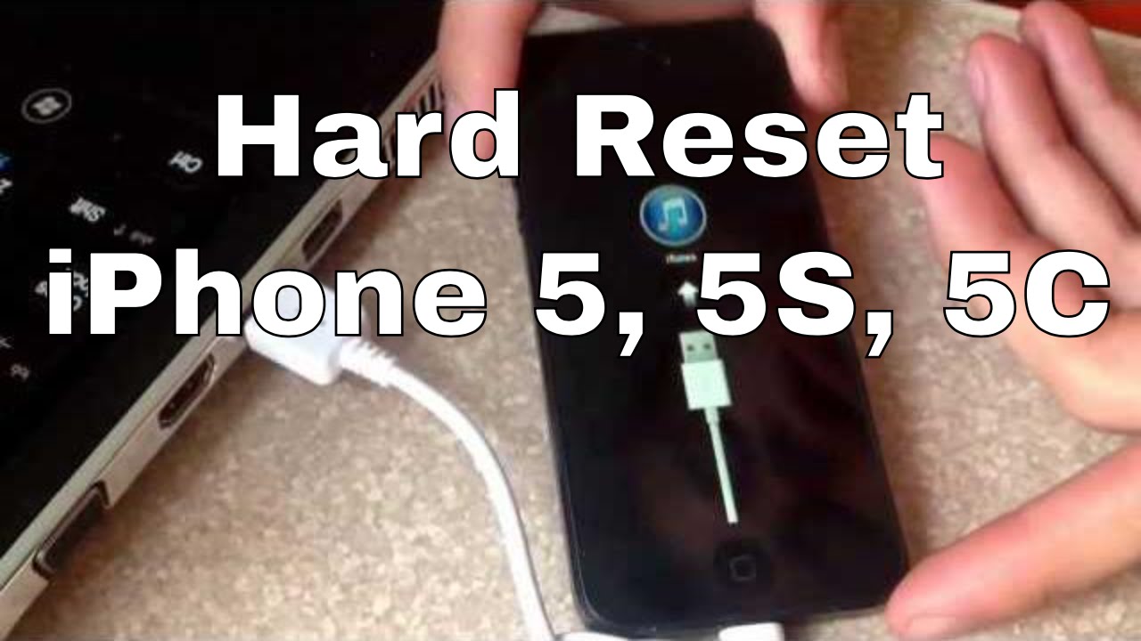 Factory hard reset iphone 5 5S 5C SE - YouTube