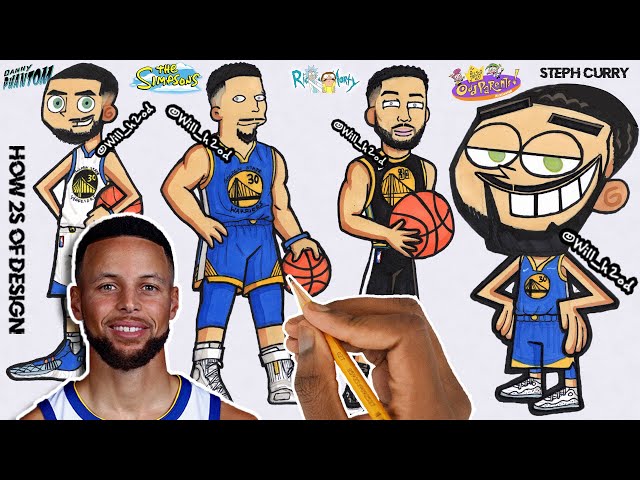 DRAW STEPH CURRY IN 4 STYLES ! - YouTube