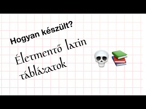 Videó: Táblázatok