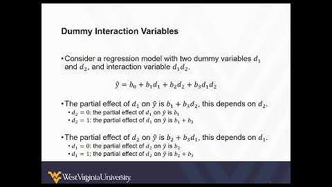 Regression with Interaction Variables