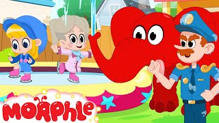 ice rink in the back yard mila and morphle cartoons for kids my magic pet morphle