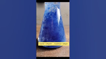 formation of  Cobalt Hydroxide CoCl2+2NaOH→Co(OH)2+2NaCl #chemistry #short chemistry with beauty mam
