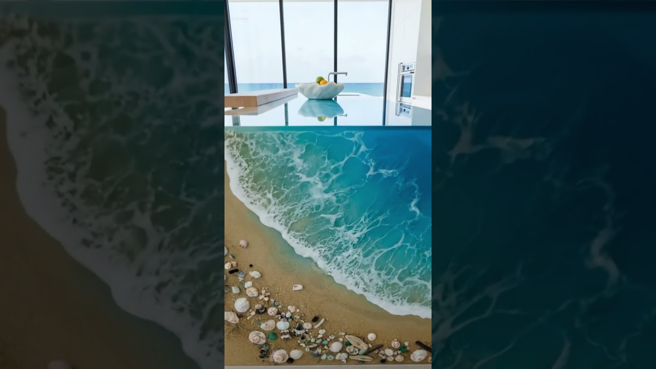 🌊 Stunning Beach-Inspired Kitchen Design! 🏖️✨