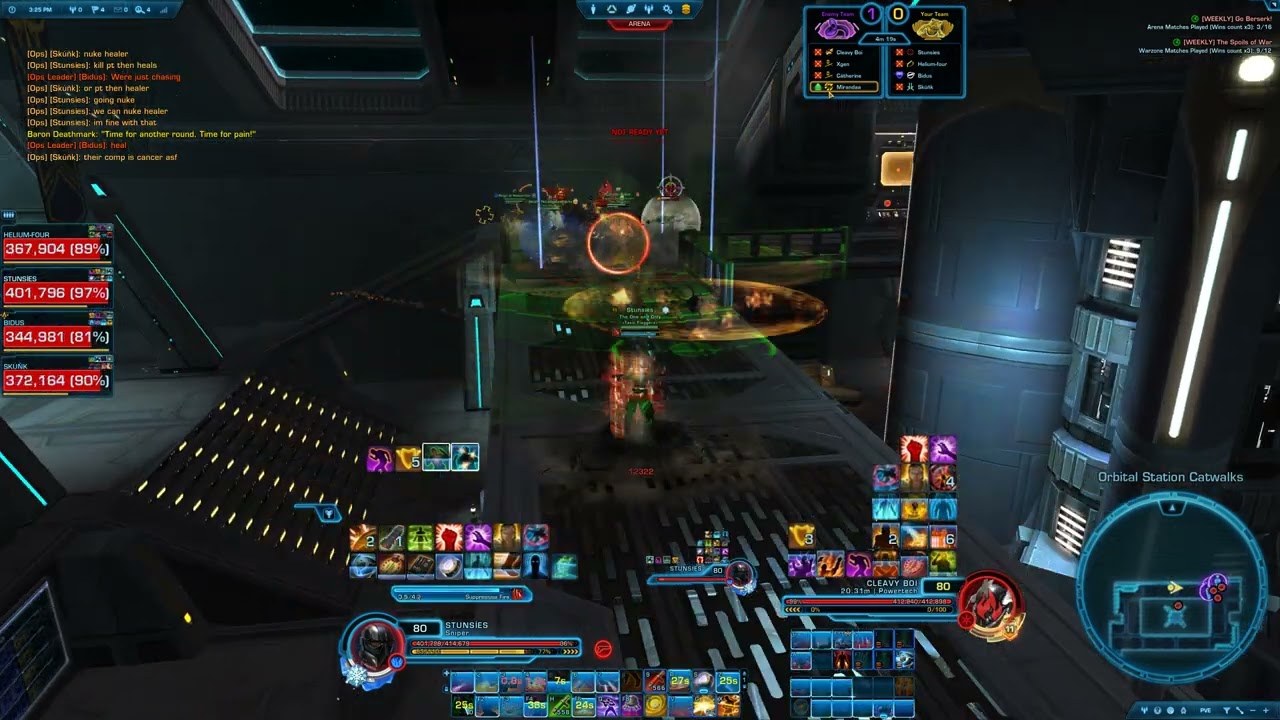 Arena PvP vs full Premade SWTOR | Sniper PvP 7.4 - Apr 21, 2024