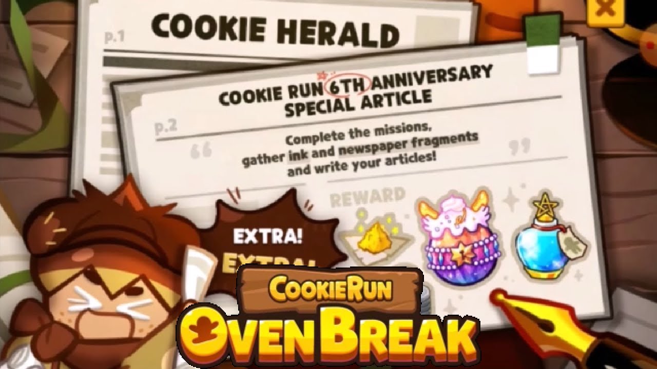 6TH ANNIVERSARY COOKIE HERALD EVENT Cookie Run OvenBreak YouTube