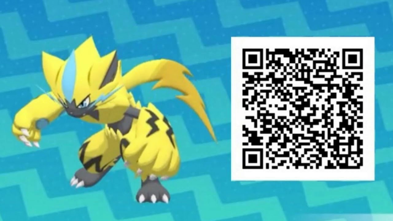 pokemon ultra sun and moon zeraora qr code