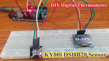 How to Use KY-001 (DS18B20 sensor) with Arduino | Live Temp Display on OLED