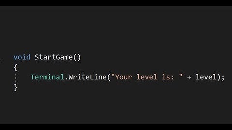 Game Development Using Unity3d : Lecture 15 - StartGame Method !! by Code Flow