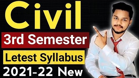 Polytechnic/Diploma 3rd Semester Syllabus Civil Engineering || Civil Engineering 2022