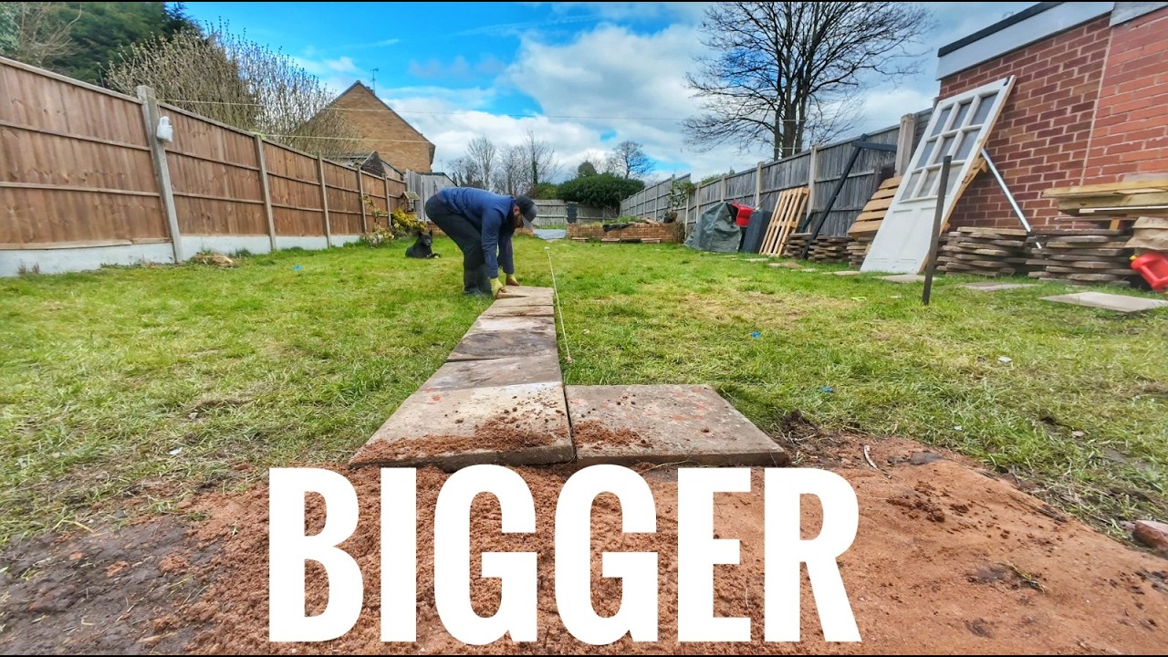 How To Make A Concrete Patio Bigger - YouTube