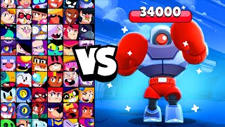 SHOWDOWN ROBOT vs ALL BRAWLERS! WHO WILL SURVIVE IN THE SMALL ARENA? | With SUPER, STAR, GADGET!