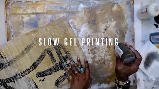 Slow Gel Printing Part 2 - Building Texture, Depth and Layers on the Large Gel Plate