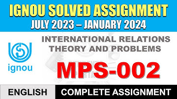 MPS 002 SOLVED ASSIGNMENT 2023 24 IN ENGLISH  MPS 002 SOLVED ASSIGNMENT 2023 24  MPS 2
