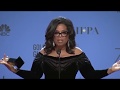 Oprah Winfrey: Golden Globe Awards Backstage Interview (2018)