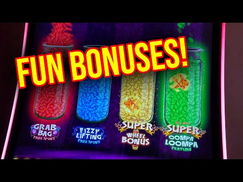 MAX BET BONUSES! WONKA DREAMER OF DREAMS SLOT MACHINE!!