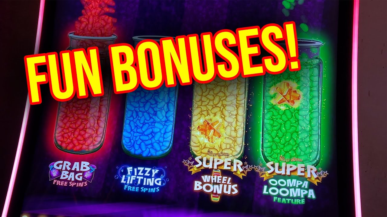 MAX BET BONUSES! WONKA DREAMER OF DREAMS SLOT MACHINE!! YouTube