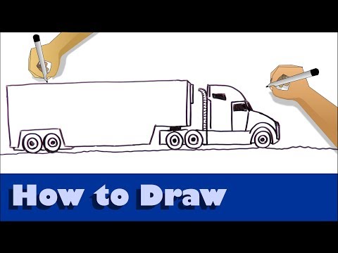 How to Draw a trailer truck