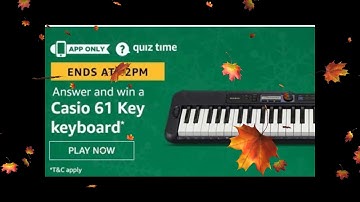 Amazon Quiz Answers Today | Win Casio 61 Key Keyboard | 21 Feb 2020 | Vikas Kohli | Amazon Quiz Day
