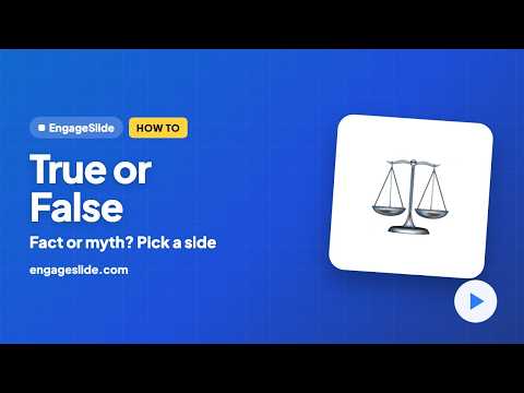 How to Run a True or False Quiz (Fact or Myth) — EngageSlide Tutorial
