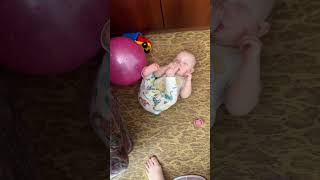 Precious Girl Sucks Her Toe to Sleep