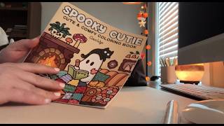 ASMR color with me! (Coco Wyo Spooky Cuties coloring book, ASMR whispered rage screaming)