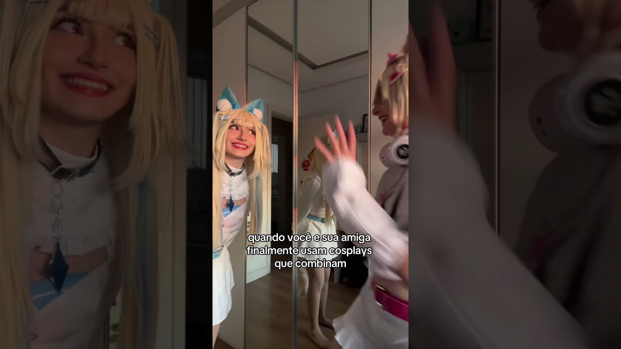 Quando você e sua amiga usam cosplays combinando! #Cosplay #Hololive #Shorts