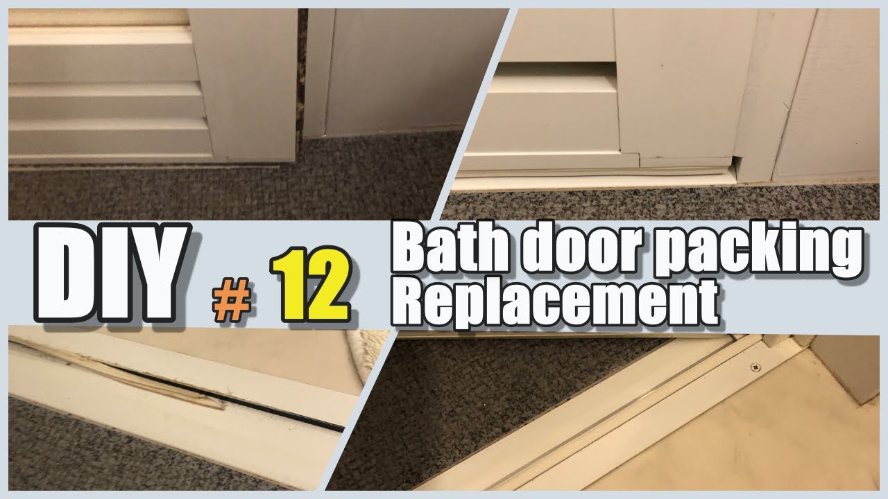 Diy 浴室ドア パッキン交換方法 1500円以内で黒カビを一撃除去 Replaced The Bathroom Door Packing Cozy House Channel Youtube