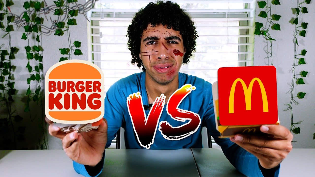 منيو ماكدونالدز امريكا ضد منيو برجر كينج/McDonald's VS Burger King🍔🍟راسلمينيا البرجر