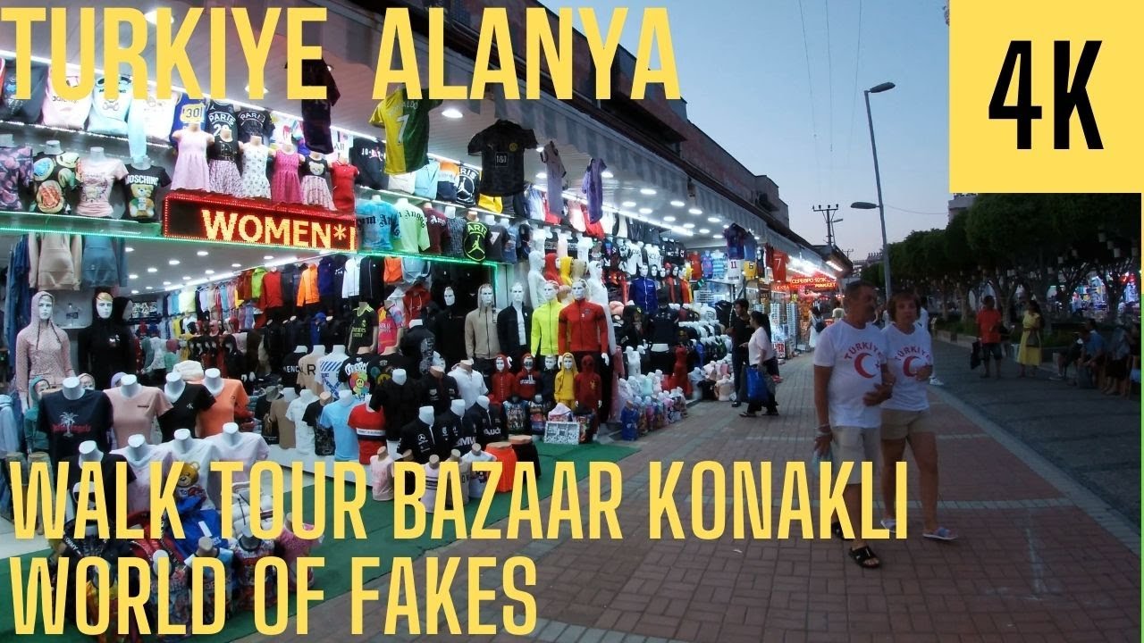 Turkey Alanya/06 July/Walk Tour/Fakes Market Konakli[4K] YouTube