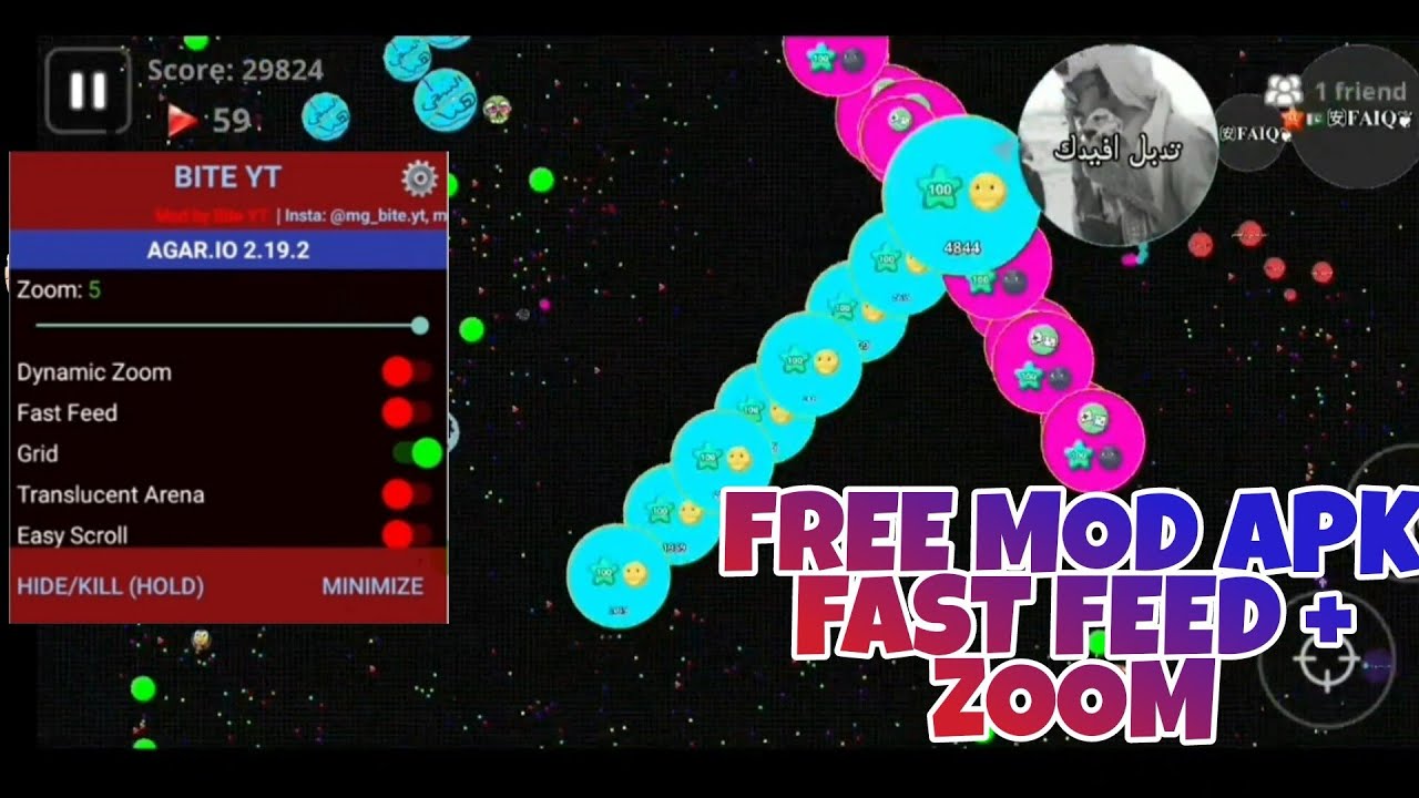 AGAR.IO MOBILE 2.18.1 FREE MOD APK ZOOM + FAST FEED