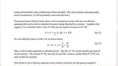 ECE 100 13 Shortcuts for Resistor Power Lesson
