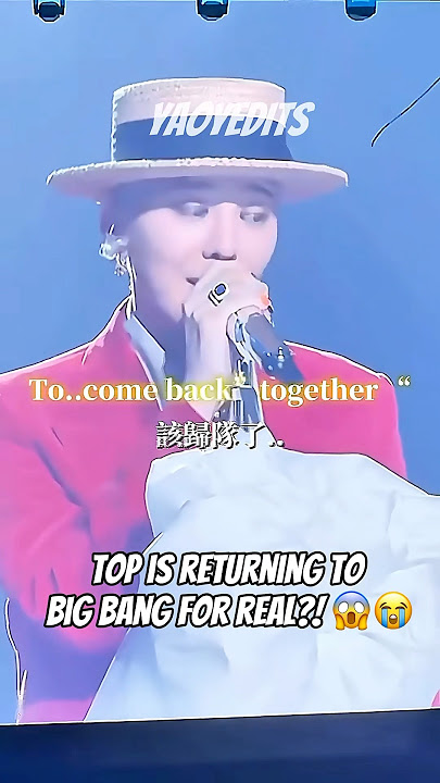 Gdragon Said Top Will Be Back? #shorts #gd