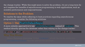 Understanding the null reference exception in Entity Framework Core’s FindAsync