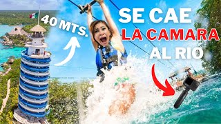 ODALYS TIRA LA CÁMARA AL RÍO | NOS RESBALAMOS EN UN TOBOGÁN DE 40 METROS😱Xcaret día 3 | Hermanas JM