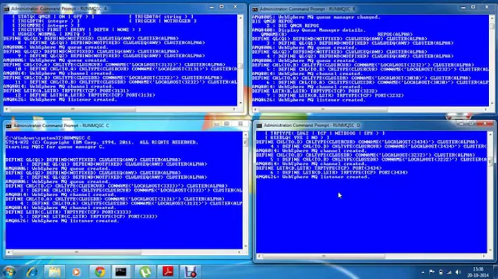 Clustering in MQ Tutorial